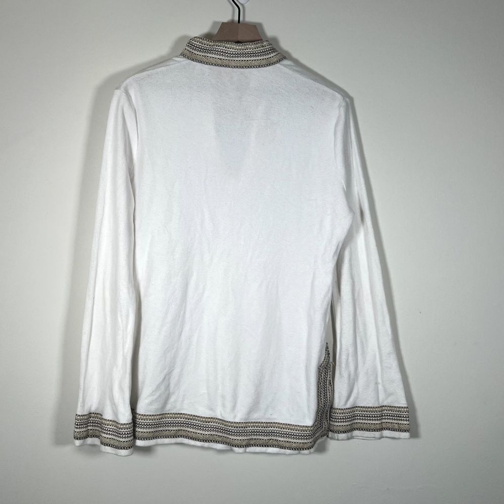 Tory Burch Womens Size Medium Embroidered Cotton Hippie Retro Bell Sleeve Disco - Picture 2 of 8